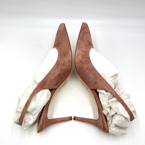 SJP Sarah Jessica Parker 41.5 EU Simplicity Pink Suede Leather Pumps Heels Shoes - Picture 8 of 16